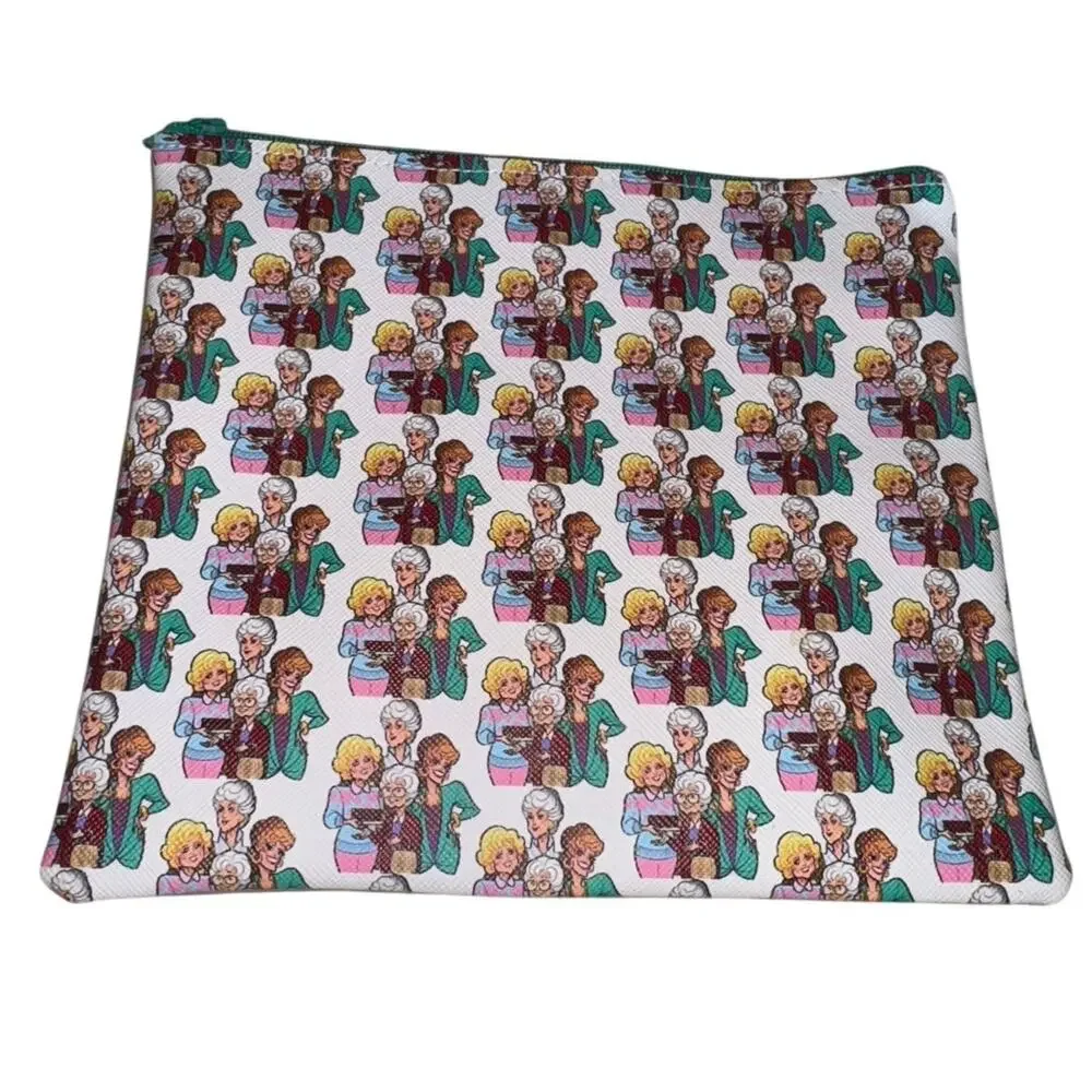 GOLDEN GIRLS Faux Leather Zip Pouch